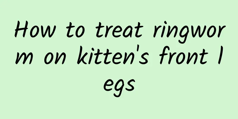 How to treat ringworm on kitten's front legs