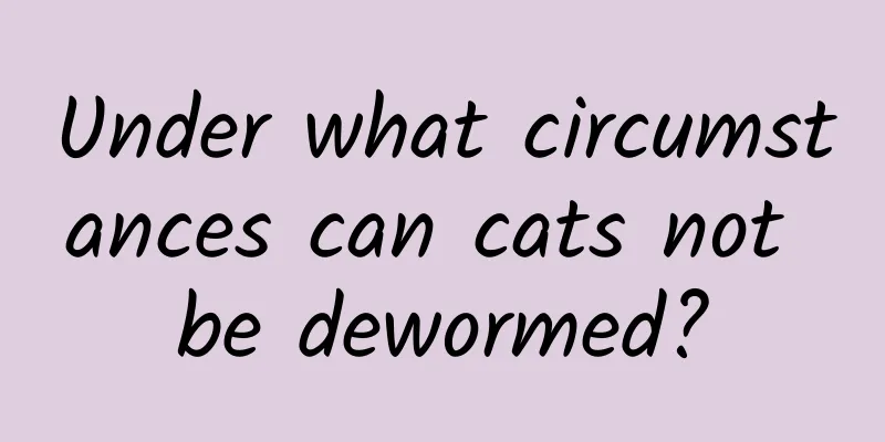 Under what circumstances can cats not be dewormed?