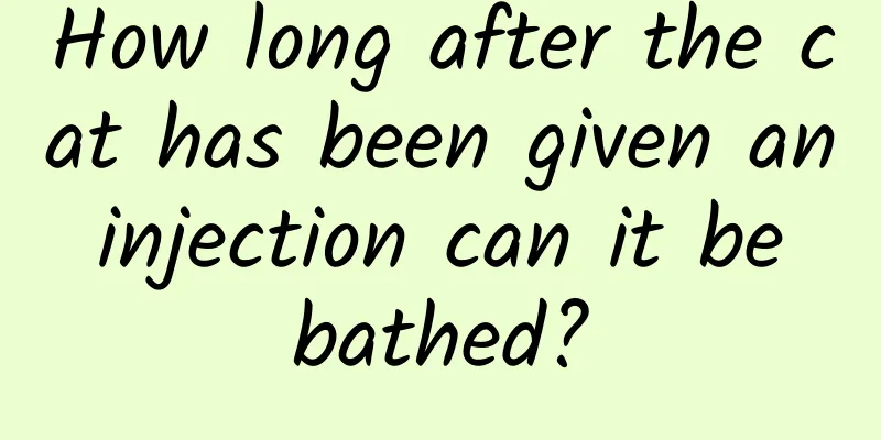 How long after the cat has been given an injection can it be bathed?