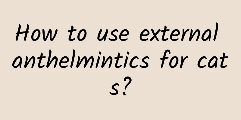 How to use external anthelmintics for cats?