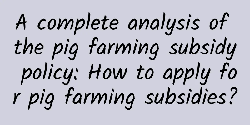 A complete analysis of the pig farming subsidy policy: How to apply for pig farming subsidies?