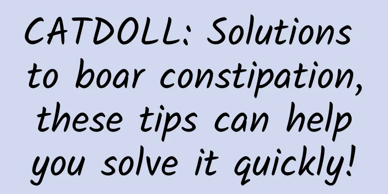 CATDOLL: Solutions to boar constipation, these tips can help you solve it quickly!