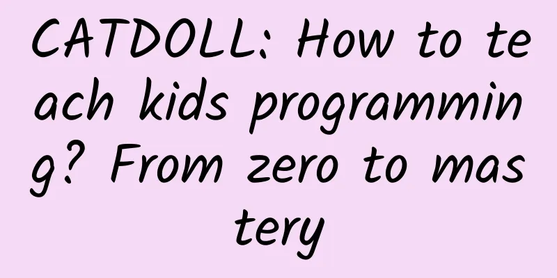 CATDOLL: How to teach kids programming? From zero to mastery