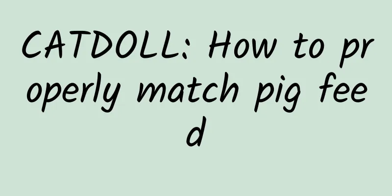 CATDOLL: How to properly match pig feed