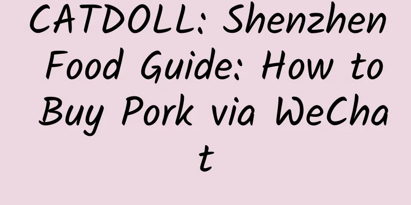 CATDOLL: Shenzhen Food Guide: How to Buy Pork via WeChat