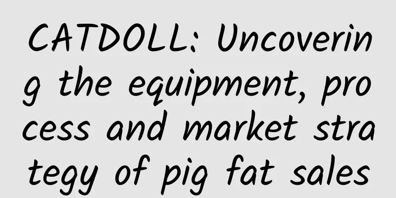 CATDOLL: Uncovering the equipment, process and market strategy of pig fat sales
