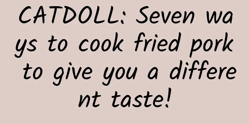 CATDOLL: Seven ways to cook fried pork to give you a different taste!