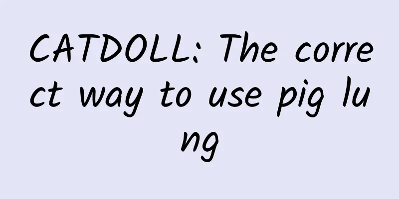 CATDOLL: The correct way to use pig lung