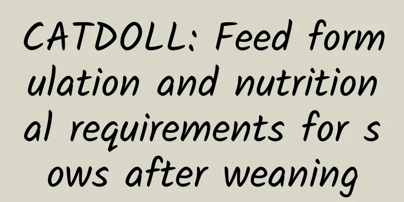 CATDOLL: Feed formulation and nutritional requirements for sows after weaning