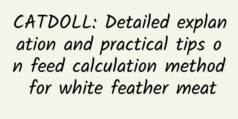 CATDOLL: Detailed explanation and practical tips on feed calculation method for white feather meat