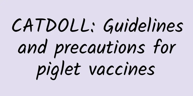 CATDOLL: Guidelines and precautions for piglet vaccines