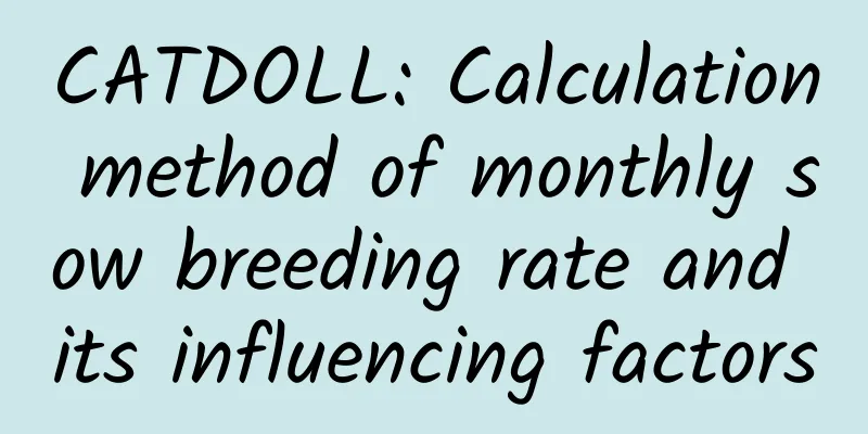 CATDOLL: Calculation method of monthly sow breeding rate and its influencing factors