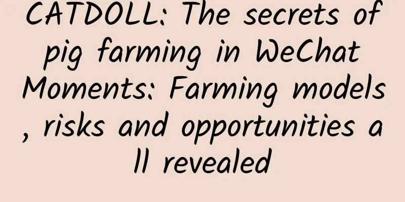 CATDOLL: The secrets of pig farming in WeChat Moments: Farming models, risks and opportunities all revealed