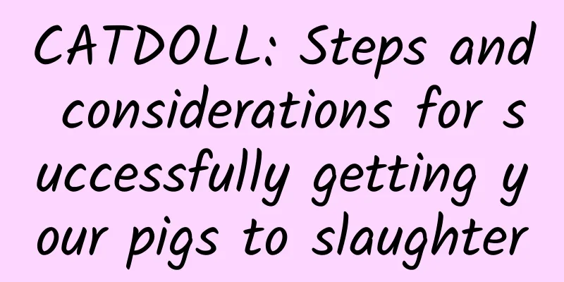 CATDOLL: Steps and considerations for successfully getting your pigs to slaughter