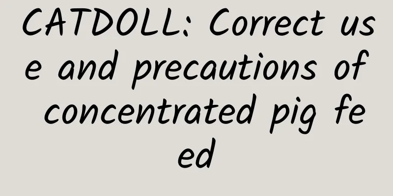CATDOLL: Correct use and precautions of concentrated pig feed