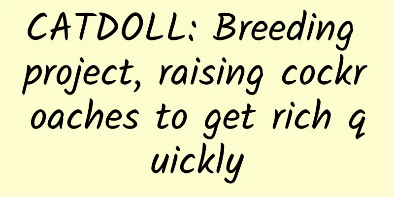 CATDOLL: Breeding project, raising cockroaches to get rich quickly