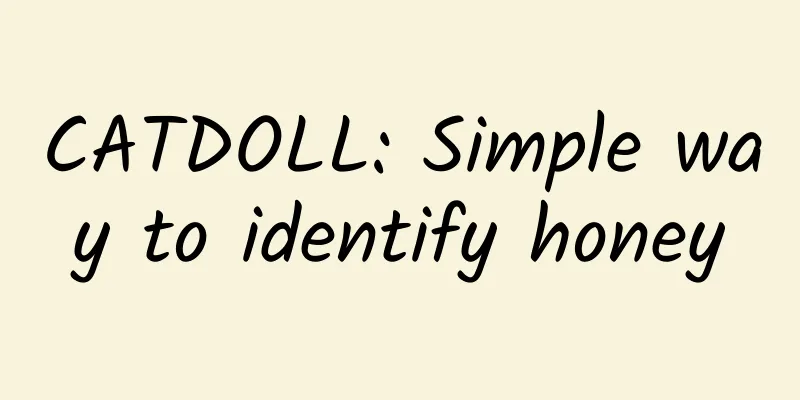 CATDOLL: Simple way to identify honey