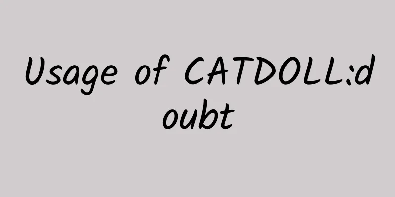 Usage of CATDOLL:doubt