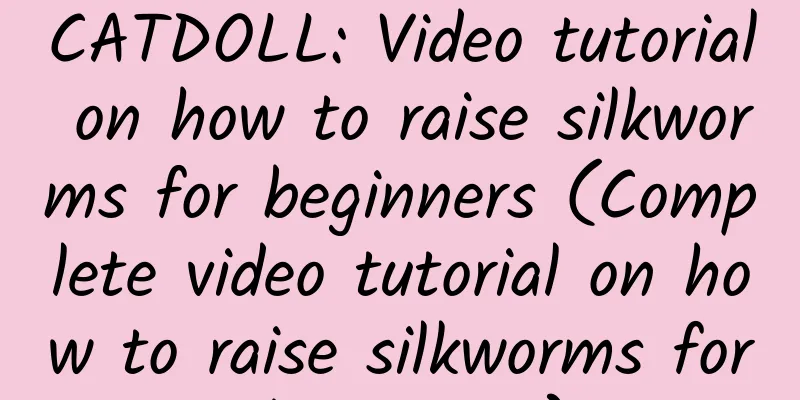 CATDOLL: Video tutorial on how to raise silkworms for beginners (Complete video tutorial on how to raise silkworms for beginners)