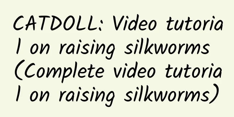 CATDOLL: Video tutorial on raising silkworms (Complete video tutorial on raising silkworms)