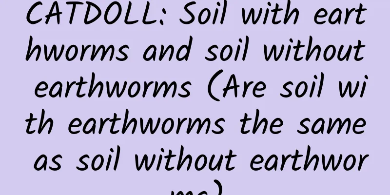 CATDOLL: Soil with earthworms and soil without earthworms (Are soil with earthworms the same as soil without earthworms)