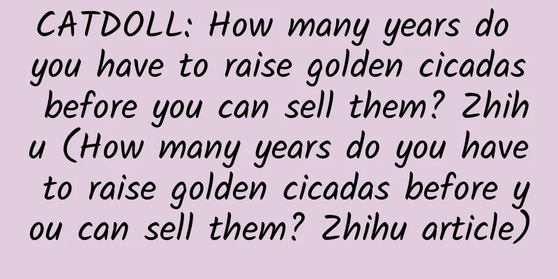 CATDOLL: How many years do you have to raise golden cicadas before you can sell them? Zhihu (How many years do you have to raise golden cicadas before you can sell them? Zhihu article)