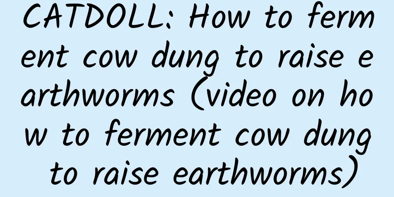 CATDOLL: How to ferment cow dung to raise earthworms (video on how to ferment cow dung to raise earthworms)
