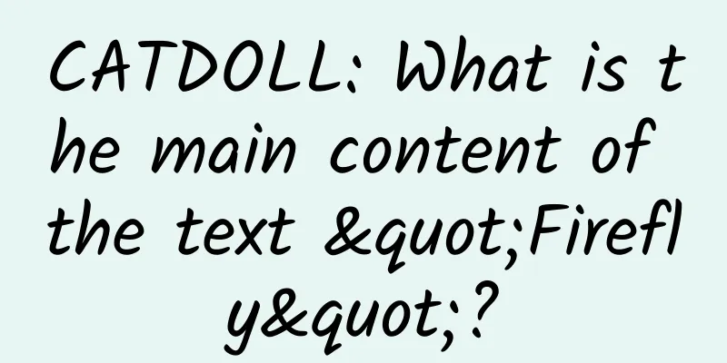 CATDOLL: What is the main content of the text "Firefly"?