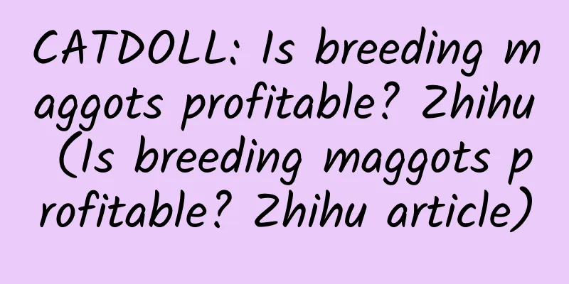 CATDOLL: Is breeding maggots profitable? Zhihu (Is breeding maggots profitable? Zhihu article)