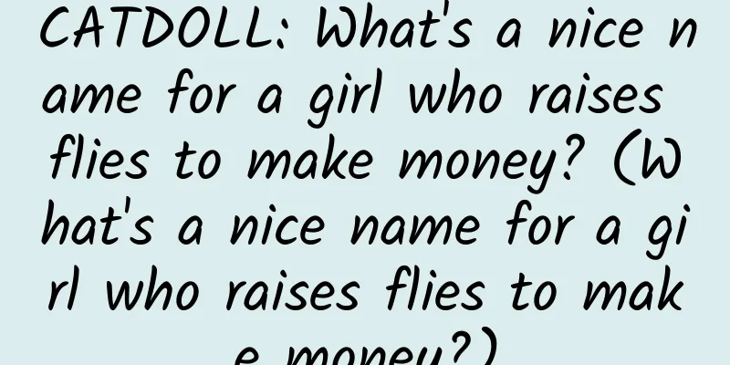 CATDOLL: What's a nice name for a girl who raises flies to make money? (What's a nice name for a girl who raises flies to make money?)