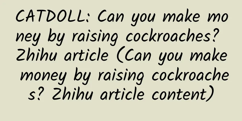 CATDOLL: Can you make money by raising cockroaches? Zhihu article (Can you make money by raising cockroaches? Zhihu article content)