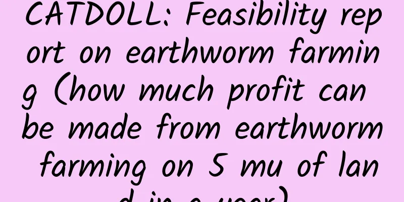 CATDOLL: Feasibility report on earthworm farming (how much profit can be made from earthworm farming on 5 mu of land in a year)