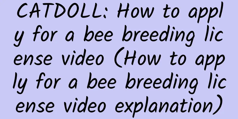 CATDOLL: How to apply for a bee breeding license video (How to apply for a bee breeding license video explanation)