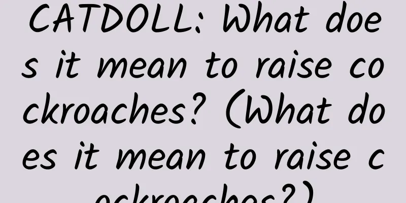 CATDOLL: What does it mean to raise cockroaches? (What does it mean to raise cockroaches?)