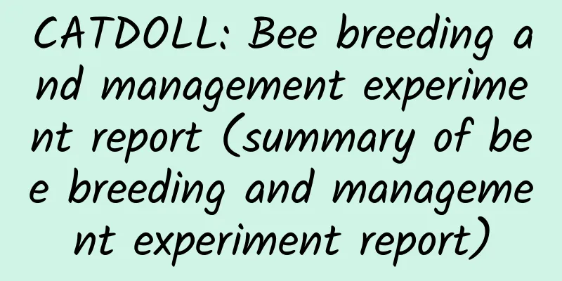 CATDOLL: Bee breeding and management experiment report (summary of bee breeding and management experiment report)