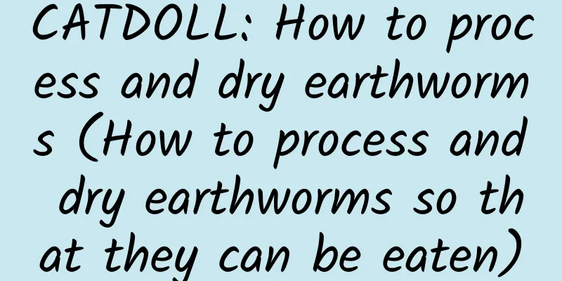 CATDOLL: How to process and dry earthworms (How to process and dry earthworms so that they can be eaten)
