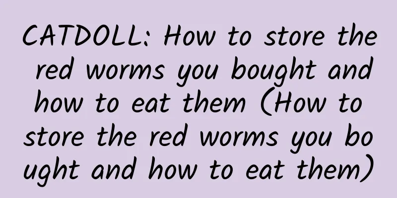 CATDOLL: How to store the red worms you bought and how to eat them (How to store the red worms you bought and how to eat them)