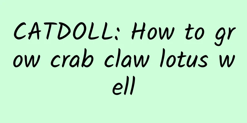 CATDOLL: How to grow crab claw lotus well