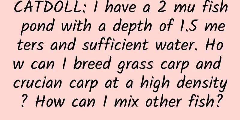 CATDOLL: I have a 2 mu fish pond with a depth of 1.5 meters and sufficient water. How can I breed grass carp and crucian carp at a high density? How can I mix other fish?