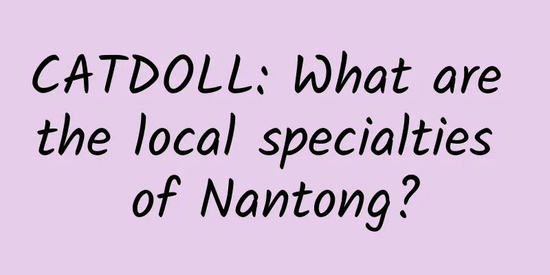 CATDOLL: What are the local specialties of Nantong?