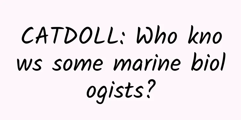 CATDOLL: Who knows some marine biologists?