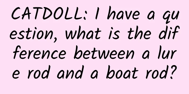 CATDOLL: I have a question, what is the difference between a lure rod and a boat rod?