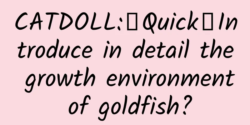 CATDOLL:【Quick】Introduce in detail the growth environment of goldfish?