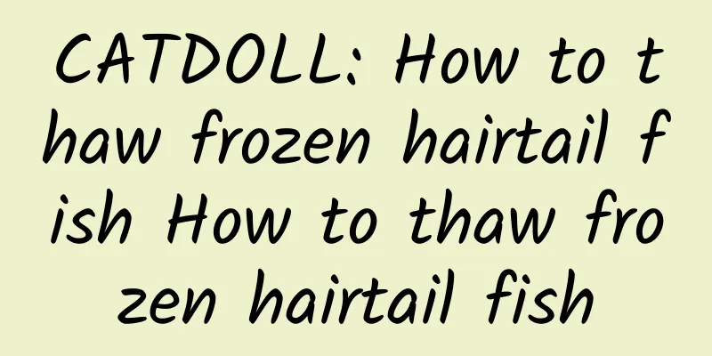 CATDOLL: How to thaw frozen hairtail fish How to thaw frozen hairtail fish