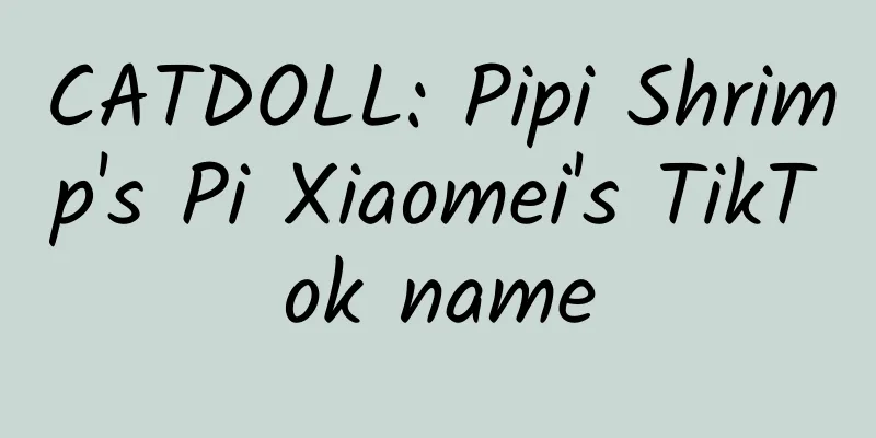 CATDOLL: Pipi Shrimp's Pi Xiaomei's TikTok name