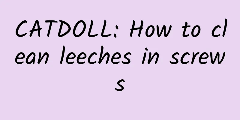 CATDOLL: How to clean leeches in screws