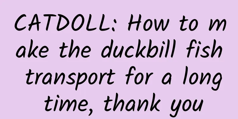 CATDOLL: How to make the duckbill fish transport for a long time, thank you