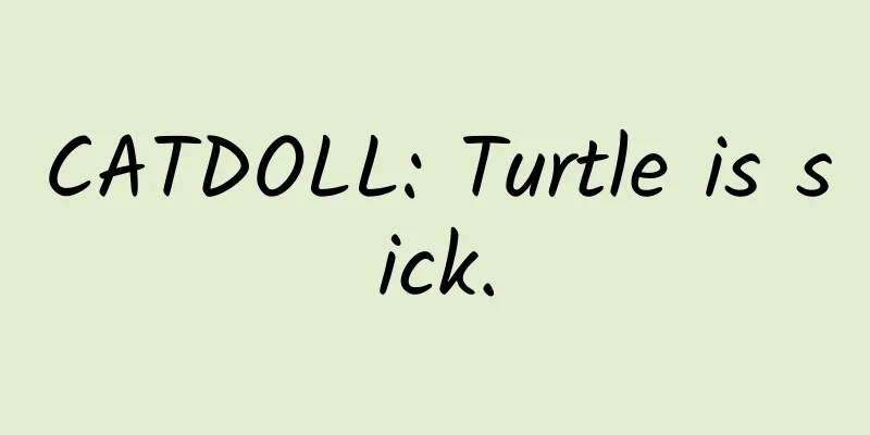 CATDOLL: Turtle is sick.