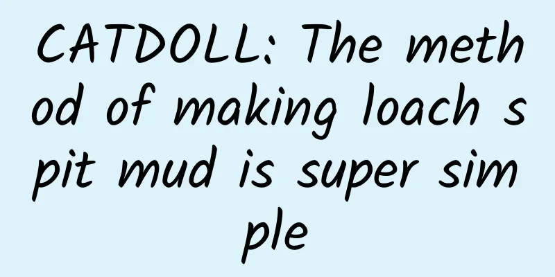 CATDOLL: The method of making loach spit mud is super simple