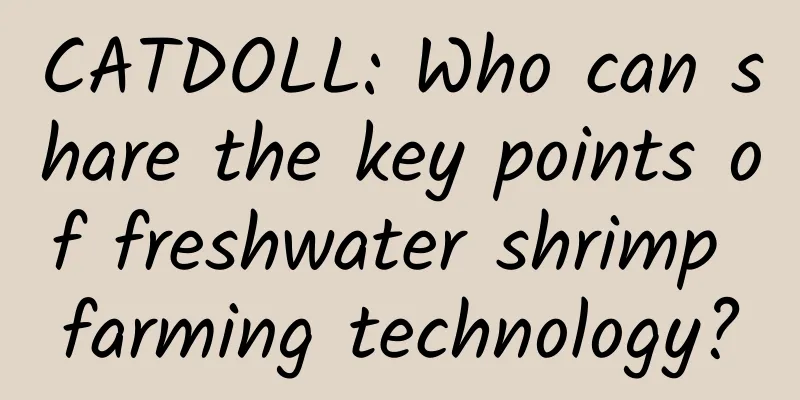 CATDOLL: Who can share the key points of freshwater shrimp farming technology?